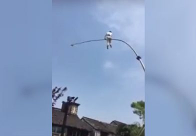 Cuando el público se había congregado para ver una demostración de acrobacia sobre una gran caña de bambú de unos 8 metros de altura, nadie podía presagiar el triste final que iba a tener la exhibición.