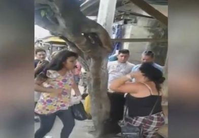 Las mujeres se golpean mientras los espectadores las alientan a luchar por el amor del taxista.