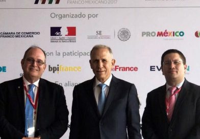 El Delegado Presidencial para las Inversiones, General Álvaro Baltodano, el Director Ejecutivo de PRONicaragua, Carlos Zarruk y el Director de la Cámara de Comercio Franco-Nicaragüense