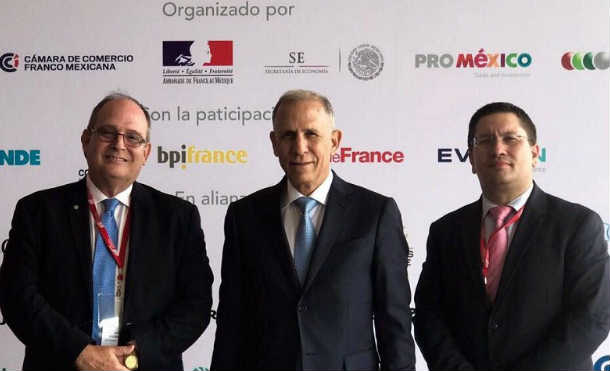 El Delegado Presidencial para las Inversiones, General Álvaro Baltodano, el Director Ejecutivo de PRONicaragua, Carlos Zarruk y el Director de la Cámara de Comercio Franco-Nicaragüense y Gerente Propietario del Hotel Holiday Inn