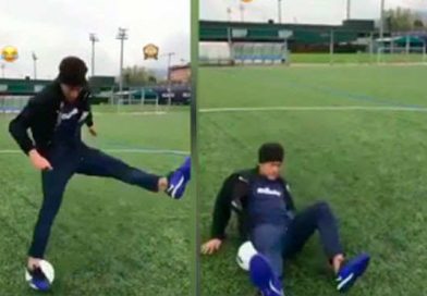 Neymar quiso deleitar a todos sus seguidores de Instagram realizando un truco con el balón, pero en su intento falló y terminó teniendo una caída que pudo lesionar su tobillo.