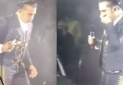 Alejandro Fernández borracho y a punto de vomitar en pleno concierto