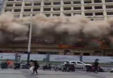 PÁNICO POR DEMOLICIÓN inesperada de gran edificación en plena ciudad