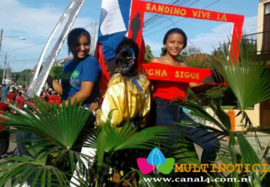 Rivenses se desbordan en las calles de la ciudad celebrando el natalicio de Sandino