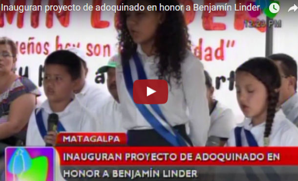 Inauguran proyecto de adoquinado en honor a Benjamín Linder