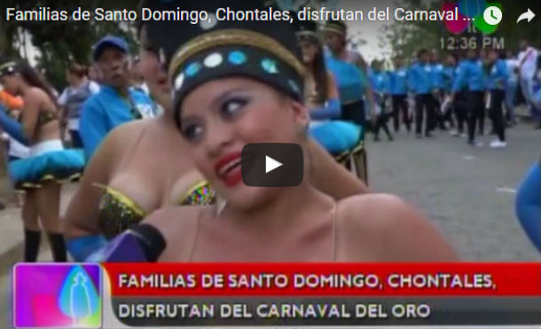 Familias de Santo Domingo, Chontales, disfrutan del Carnaval del Oro