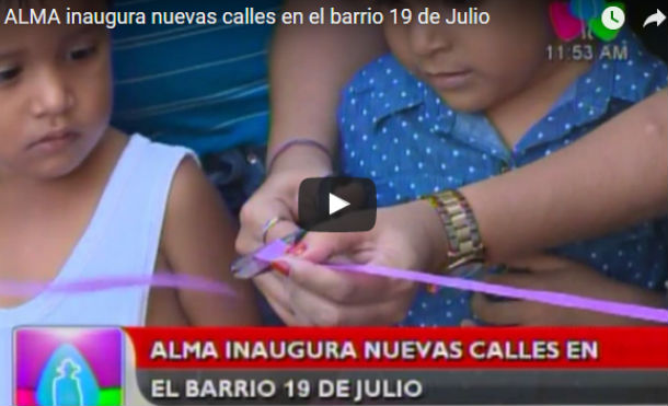 ALMA inaugura nuevas calles en el barrio 19 de Julio