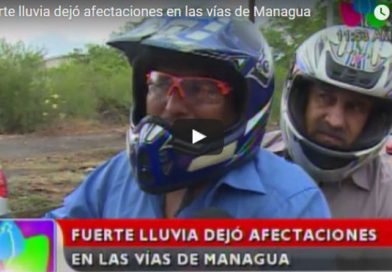 Fuerte lluvia dejó afectaciones en las vías de Managua
