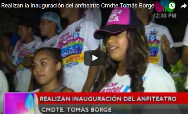 Realizan la inauguración del anfiteatro Cmdte Tomás Borge
