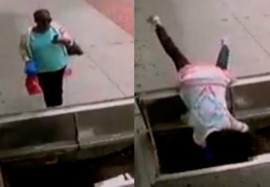 Mujer cayó a un sótano por caminar mirando su celular