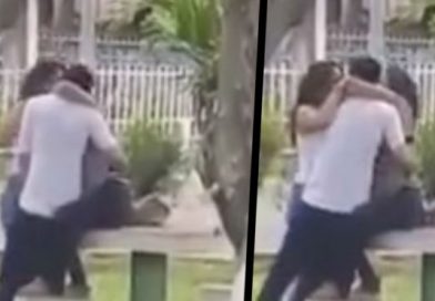Captan a macho Alfa “dando amor” a 2 chicas al mismo tiempo