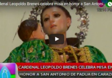 Cardenal Leopoldo Brenes celebra misa en honor a San Antonio de Padua en Carazo