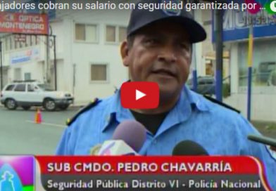 Trabajadores cobran su salario con seguridad garantizada por la Policía Nacional
