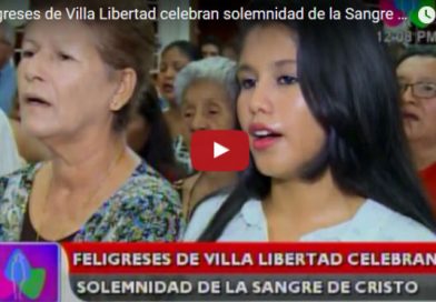 Feligreses de Villa Libertad celebran solemnidad de la Sangre de Cristo