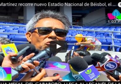 Dennis Martínez recorre nuevo Estadio Nacional de Béisbol, el cual presenta avance del 94%