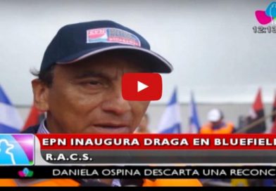 EPN inaugura draga en Bluefields, R.A.C.S