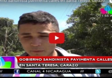 Gobierno Sandinista pavimenta calles en Santa Teresa, Carazo