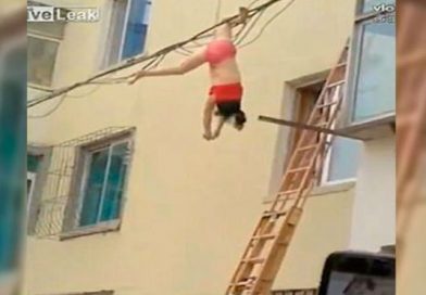 Amante que huía queda colgada en cables del tendido eléctrico