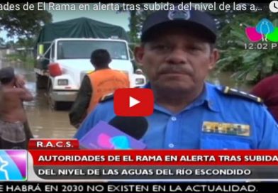 Autoridades de El Rama en alerta tras subida del nivel de las aguas del Río Escondido