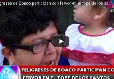 Feligreses de Boaco participan con fervor en el tope de los santos