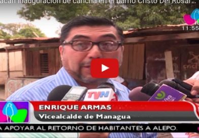 Destacan inauguración de cancha en el barrio Cristo Del Rosario