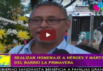 Realizan homenaje a héroes y mártires del barrio La Primavera
