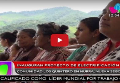 Inauguran proyecto de electrificación en comunidad Los Quintero en Murra, Nueva Segovia