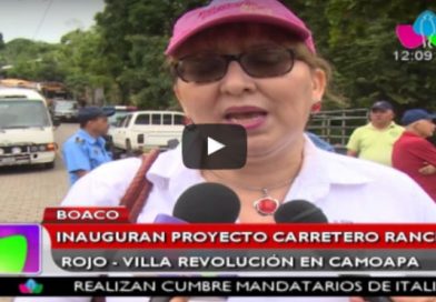 Inauguran proyecto carretero Rancho Rojo Villa Revolución en Camoapa