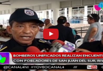 Bomberos unificados realizan encuentro con pobladores de San Juan del Sur, Rivas