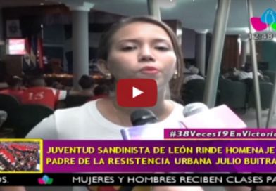 Juventud Sandinista de León rinde homenaje al padre de la resistencia urbana Julio Buitrago