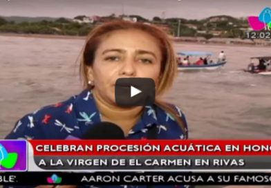 Celebran procesión acuática en honor a la virgen de El Carmen en Rivas