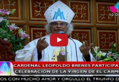 Cardenal Leopoldo Brenes participa en celebración de la de El Carmen