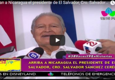 Arriban a Nicaragua el presidente de El Salvador, Cro. Salvador Sánchez Cerén