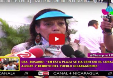 Cra. Rosario: "En esta plaza se ha sentido el corazón alegre y bendito del pueblo nicaragüense"