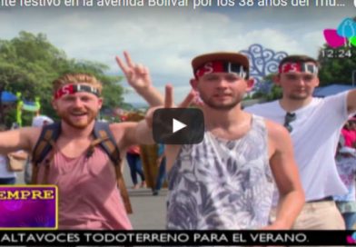 Ambiente festivo en la avenida Bolívar por los 38 años del Triunfo de la Revolución Sandinista