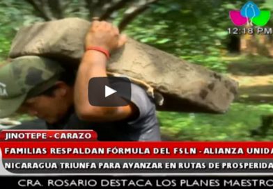 Familias de Jinotepe respaldan fórmula del FSLN- Alianza Unida, Nicaragua Triunfa