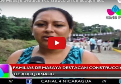Familias de Masaya destacan construcción de adoquinado