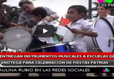 Entregan instrumentos musicales a escuelas de Jinotega para celebración de Fiestas Patrias