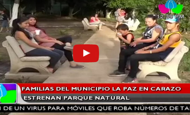 Familias del municipio La Paz en Carazo estrenan Parque Natural