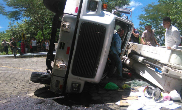 Accidente deja 4 lesionados en el municipio de San Pedro del Norte, Chinandega