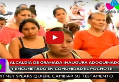 Alcaldía de Granada inaugura adoquinado y encunetado en comunidad El Pochote