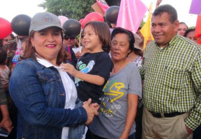 Familias de Nindirí muestran su respaldo a candidatos del Frente Sandinista