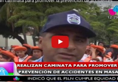 Realizan caminata para promover la prevención de accidentes en Masaya