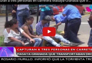 Capturan a tres personas en carretera Masaya-Granada que transportaban droga