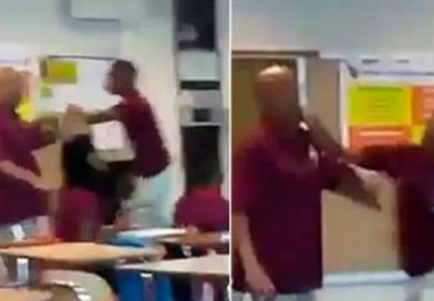 Estudiante discute con su maestro en plena clase y termina noqueándolo