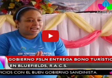 Gobierno FSLN entrega bono turísticos en Bluefields, R.A.C.S