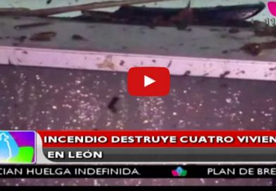 Incendio destruye cuatro viviendas en León