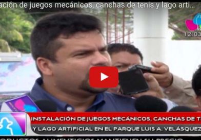 Instalación de juegos mecánicos, canchas de tenis y lago artificial en en parque Luis A. Velásquez