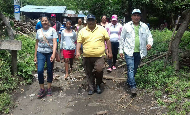 Caminata de la fórmula sandinista en Quezalguaque