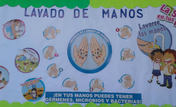 Minsa expone importancia de lavarse las manos a estudiantes del colegio Santa Rosa